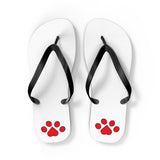 Paw Print Flip Flops