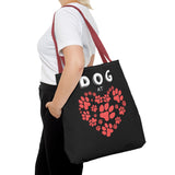 Dog Love Tote Bag - Cute Pet Paw Print Design