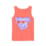 Purple Dog Graphic Tank Top — Cute Pup Illustration