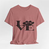 Love Paw T-Shirt — Distressed Paw Print Pet Lover Tee