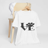 Love Paw T-Shirt — Distressed Paw Print Pet Lover Tee