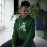 Cool Skateboarding Cat Hoodie — Retro Cat on Skateboard Pullover