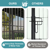 10x20x6.5 FT Large Dog Kennel, Outdoor Dog Crate with with Triple Safety Locks, Heavy Duty Outside Dog Cage Animal Enclosure with Roof Metal Secure Fence Playpen (118" W x 238" D x 78" H)
