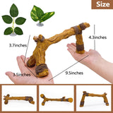 Tfwadmx Snake Climbing Branch,Resin Reptile Wood Trunk Branches Decor,Reptile Terrarium Climbing Accessories Decoration for Geckos, Lizards,Tarantulas,Hermit Crab,Frogs