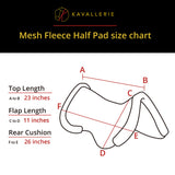 Kavallerie 3D Air-Mesh Fleece Half Pad, Impact Protection & Therapeutic Gel Padding English Saddle for Maximum Support and Stability, Best for Horses Under Saddle, Dressage, Jumping & Training