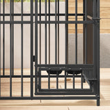 Garvee 8x4x6 ft Large Dog Kennel Outside Heavy-Duty Outdoor Dog Cage with Roof and Double Lock, Enclosures with UV-Resistant All Weather Resistant Walk-in Pet Playpen