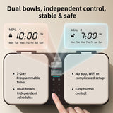 uahpet Cat Wet Food Automatic Feeder with Semiconductor Cooling & Pre-Heating, Programmable Timed Wet Food Dispenser for Cats, Stainless Steel Tray, Quiet, for 1-2 Cats Daily Use & Short Trips