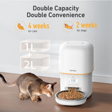 Automatic Cat Feeder, 3L Cat Food Dispenser with Anti-Jam Design, Over 180-day Battery Life, 1-6 Meals Per Day with Stainless Steel Cat Bowl, Keep Dry Food Fresh, Timed Pet Feeder Also for Small Dog