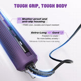 FuzzyFix AmpFix Professional Dog Grooming Clippers - 2 Detachable Blade 8 Metal Combs, 2-Speed Heavy-Duty Motor, 10ft Cord, Anti-Slip Shatter-Proof Housing for Pet All Coats