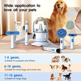 ACONEE Grooming Kit, 5 in-1 Pet Grooming Vacuum Suction 99% Pet Hair for Dogs Cats, 2L Large Capacity Dust Cup, Low Noise Dog Hair Vacuum for Shedding