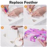 Interactive Cat Toys -Migibox for Indoor Bored Cats, Automatic Pop Out Feathers from 7 Holes Randomly, Motion Activated, USB Rechargeable (Purple Skin)