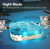 Migipaws 7-in-1 Interactive Cat Toy Motion Activated Indoor Playset with Automatic Pop Bounce Cat Ball, Feather Palm Tree Wand, Catnip Ball & Self-Grooming Cardboard House Rechargeable