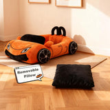 VIEFIN Cute Cat Beds Kitten Beds, Soft Small Dog Beds, Washable Pet Beds for Puppy and Kitty, Funny Supercar Cat Toys, 24 Inch
