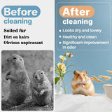 Sukh 14 OZ Hamster Sand Bath - Whit Fine Sand Hamster Bedding Reptile Silica Sand Gerbil Hideout for Hamster Chinchillas Gerbil Syrian Mice Small Animals Small Pets