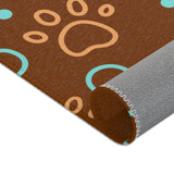 Pet Paw & Bone Area Rug — Cute Dog-Themed Accent Mat