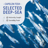 AIPETI Wild-Caught Freeze Dried Capelin for Cats & Dogs (2.47oz/70g) - Loaded with Crunchy Roe, 100% Whole Fish, Rich in Omega-3 for Skin & Coat, High-Value Grain-Free Training Treats