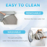 Pet Pad Cooling System for Summer, Consistent Cooling Water Mat for Dogs and Cats, No Refrigeration or Chemical Gel Needed, Machine Washable Bed, Ideal for Home and Crates (White Blue, 35" x 23")