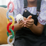 Sugar Glider Toys, Hanging Cotton Rope Ring Climbing Toy for Little Pet, Rat toys, Sugar Glider Cage Accessories, Exercise Toys for Sugar Glider, Rat, Squirrel, Bird, Other Little Climber （Short）
