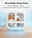 HomeRunPet 135L Smart Pet Dryer Box for Medium Dogs & Cats, Ultra-Quiet Hands-Free Drying with Gentle Full-Body Airflow & Smart Temperature Control for Multi-Pet Homes (Drybo Ultra)