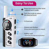 PetJoy 3-Dog Training Collars & Shock Collar for 3 Dogs, with Lockable Shock - Shock Lock Mode Switches to Tone & Vibe Only, Includes Rechargeable Remote with 4000ft Range (9 Tones)