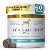 PetScy Itch & Allergy Plus Dog Allergy Chews for Itchy Skin, Ears & Paws