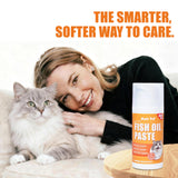 Just Try 3.38 Fl Oz Fish Oil Paste Salmon Oil & Cat Vitamins for Indoor Cats, Omega-3 Supports Skin & Coat Health, Chicken Flavor