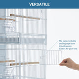 Garvee Lot-4 Breeding Bird Cage, Parrot Cage, Stackable Center Divided Breeder, Seperate Removable Tray, Removable Divider, Lockable Caster, for Birds and Finch