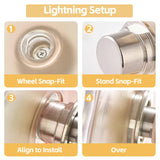 FunstersTail Super Silent Hamster Wheel 10.4 Inch, Magnetic Large Rat Wheel for Chinchilla, Gerbil, Guinea Pig, Cat, Mouse, Sugar Glider and Dwarf, Syrian Hamster Accessories (Cream White)