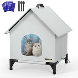 Cat House Cats - Dog Outdoor Indoor Waterproof Insulated House, Summer Cooling Cat with20 Ice Packs,Ice Pack Double Insulation for Small/Medium Cats