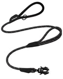 PetBonus Two Handles Dog Leash, 5FT Pet Rope Leash with Quick Release Clip