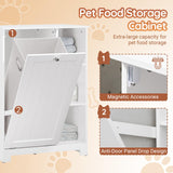 Hestiamo Tilt-Out Dog Food Storage Cabinet, Multi Size, White