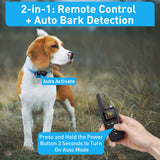 PetJoy Bark and Shock Collar Combo, Dog Bark Collar for Large Dogs, Auto Bark Collar with Remote (3 Dogs) - 3300 Ft Range, Remote and Automatic Modes 2 in 1