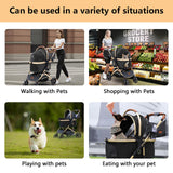 Pettingzoo Dog Stroller with Removable Carrier Foldable Pet Stroller,60 lbs