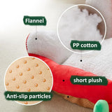 Interesting Red Christmas Cat Dog Bed, Pet Sleigh Bed, Sofa, Indoor and Outdoor Plush Synthetic Fur, Christmas Holiday Themed Pet Bed, Washable and Highly Durable (CC)