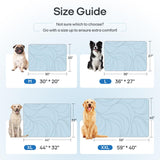 Vagascape New 5.0 Version Dog Cooling Mat(35 * 27), Built-in Ice Pack, Long-Lasting Cool 6-8h, Ultra Thick Soft Vine Pattern, Large Washable Foldable Portable Pet Pad for Indoor Outdoor Travel