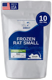 MiceDirect 10 Frozen Rat Small Feeders Snake Food for Adult Ball Pythons and Red Tail Boas Lizards Monitors (4.5-6 in)(450 Grams)(Unflavoring)