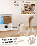 ROJECO Automatic Cat Feeder with Camera,2-in-1 Smart Feeder,8.5L/36Cups