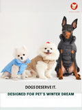SPACE LION Dog Puffer Jacket, Down Winter Coat, Durable Outdoor Coat for Cold and Windy Conditions, Waterproof, Lightweight Jacket, Adjustable Fit for Small, Medium, Large Dogs(Black,12/M)