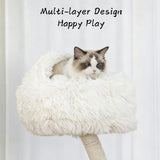 70" Modern Multi-Level Cat Tree Tower for Indoor Cats, Cat Trees with Sisal Scratching Post, Luxury Cats Tower Furniture for Multiple Cats with Swing Hammock, Condo for Multiple Cats