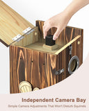 Squirrel Box with Camera Solar Powered, Auto Detect & Notify, Night Vision Pet Watching Cam for Squirrel Nesting Box, 2K HD, 2.4G Wi-Fi, APP Control, Smart Squirrel House for Outside Nesting