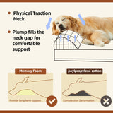 Sytopia XXL 35D Memory Foam Dog Bed, 7 Inch Thick Extra Large Orthopedic Couch for Senior Dogs Over 100 Pounds, Water Resistant and Washable Cover, Liner, Grey