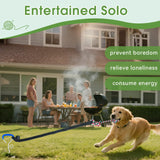 Bungee Tether Tug Outdoor Dog Toy with Stake,Tug of War Dog Toy for Aggressive Chewers to Keep Them Busy,Outdoor Interactive Dog Rope Toy for Medium/Small Dogs,Can Used On Lawns,Trees and Doors