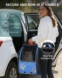 Cat Backpack Carrier with Comfort Handle, Ventilated Cat Backpack with Reflective Strips, with Chest and Shoulder Buckles, Foldable Cat Carrying Backpack for Kitty Small Dog up to 15lbs (Blue)