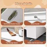 Hestiamo Tilt-Out Dog Food Storage Cabinet, Multi Size, White