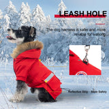 PINA Small Dog Coats - Waterproof, Warm Winter Jacket with Faux Fur Hood & Pocket