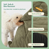 Vagascape Dog Bed, Waterproof Pet Bed with Washable Removable Cover, Comfort Cat Dog Pad for All Seasons, Heating Green Clover Shape Cat Mat with Nonskid Bottom(35"x27")