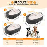 BUMUBI Medium Dog Bed with Bolster, Medium Dog Bed for Medium Dogs, Dog Bed Washable with High-Density Foam Base, Washable Zippered Cover, Non-Slip Bottom, M