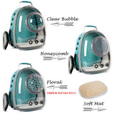 ORIZZP Bubble Cat Carrier Backpack Transparent Pet Carrier Backpack for Small Puppy and Bunny (Green, Backpack)