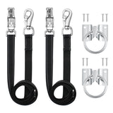 MIYABALA Cross Ties for Horse,Heavy Duty Nylon Horse Trailer Tie with Strong Panic Snap and Bull Snap,Adjustable from 45.2" to 78.7" Hanging Strap with 2 Pcs Tie Rings and Screws