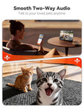 WOPET Automatic Cat Feeder with Camera for Two Cats, 6L Automatic Dog Feeder with HD Video and Night Vision, 5G/2.4G WiFi Pet Feeder for Cats & Dogs, SD Card Storage & 2-Way Audio